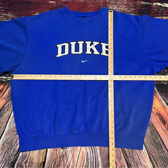Vintage Y2K Nike Center Swoosh Crewneck Duke Blue Devils Embroidered Sweatshirt - Picture 3 of 7